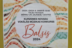 Vokālā mūzikas konkursa Balsis 2024 afiša