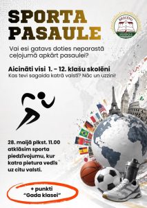 Sporta pasaule jau 28. maijā